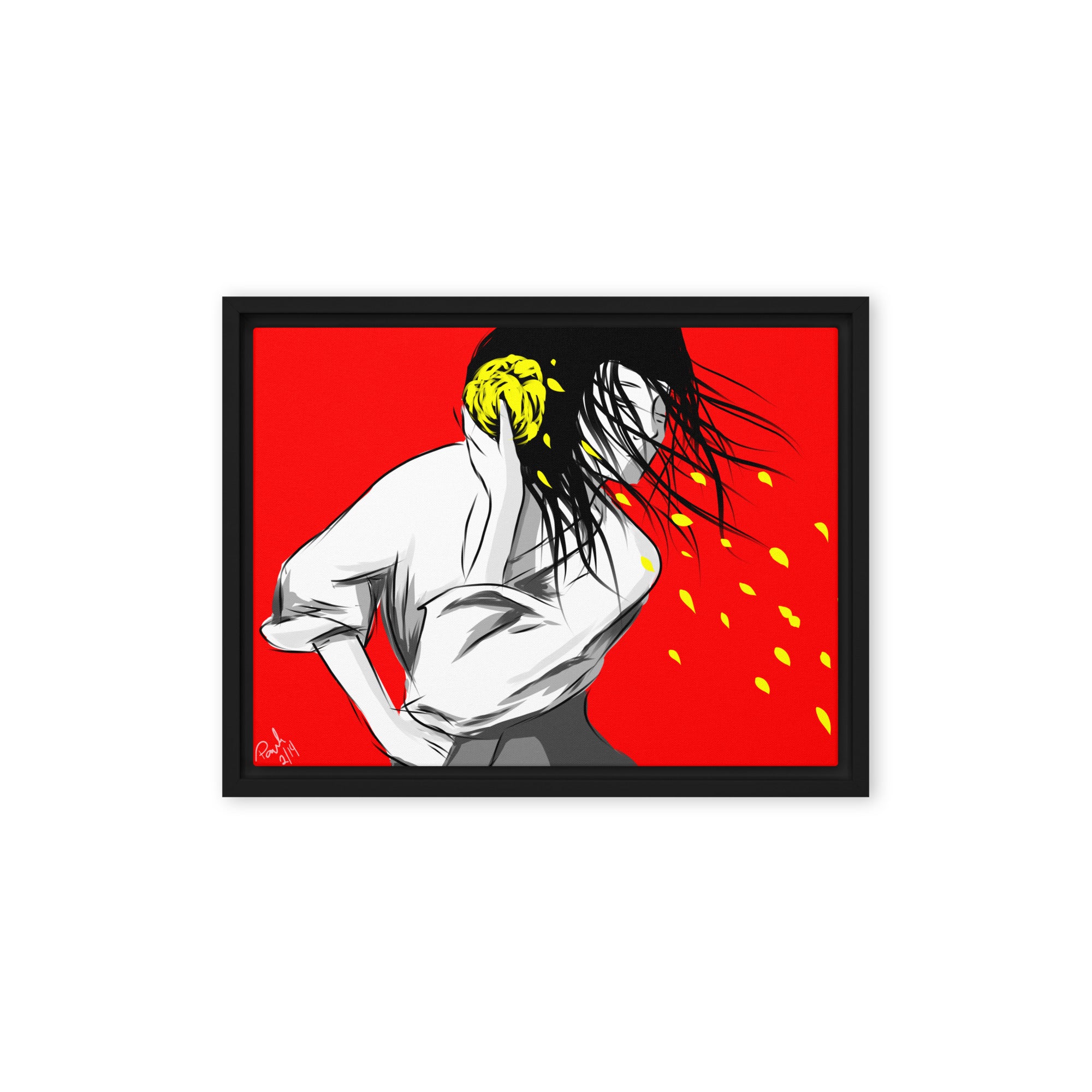 Flow - Ipad drawing Framed canvas